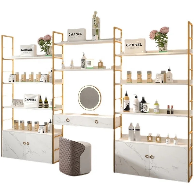 Luxury Skincare Shop - Kabinet Pajangan Produk Perawatan Kulit Mewah