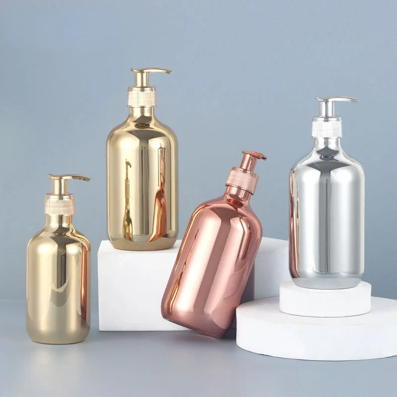 Botol sampo 500ml Electroplati - Luxury Skincare Packaging ulasan dan harga