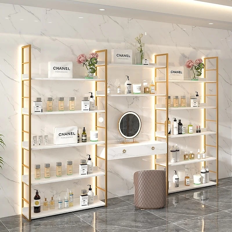 Kabinet Pajangan Produk Perawa - Luxury Skincare Shop ulasan dan harga