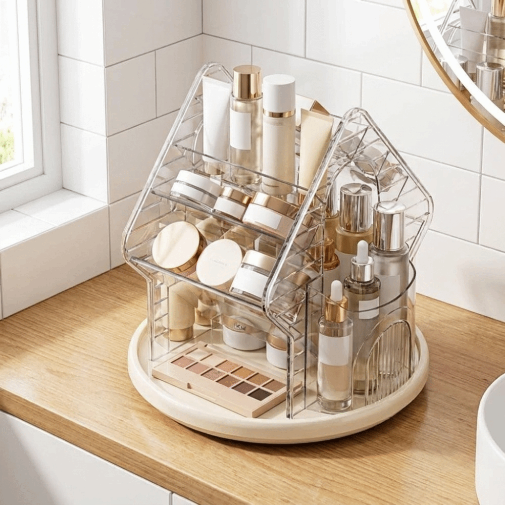 Rak Kosmetik Putar Multifungsi - Luxury Skincare Tools ulasan dan harga